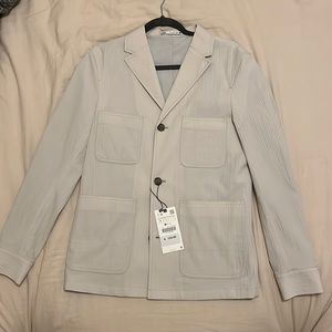 Zara Polyester Beige Blazer